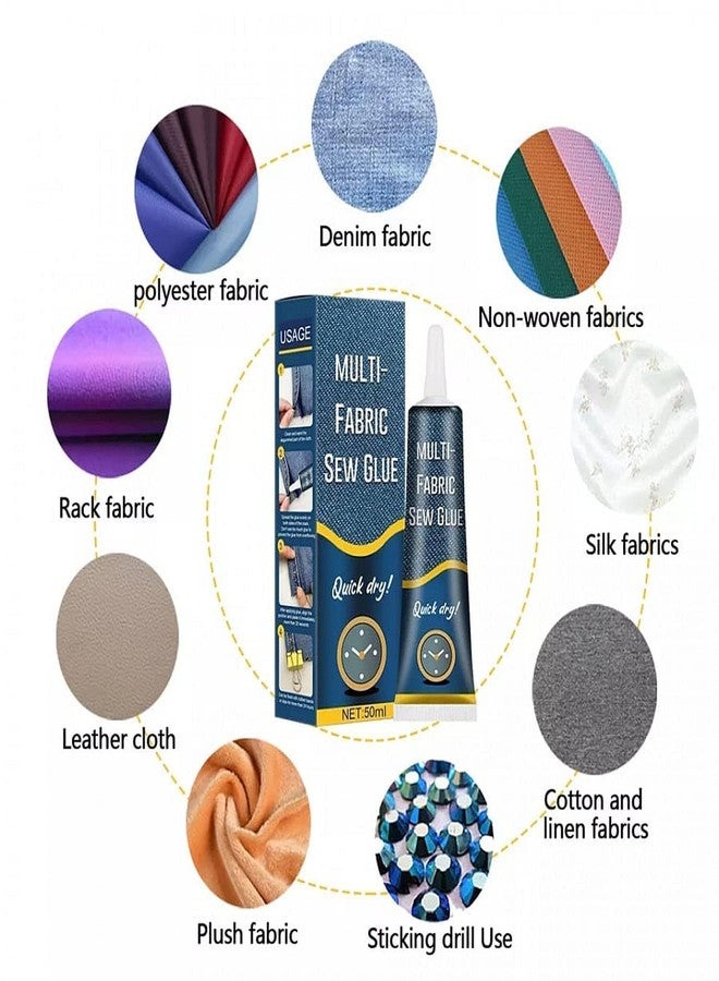 Olafur Fabric Adhesive Glue Strong Bond Clear Drying Waterproof Sew Glue Permanent Washable for Repair, Make Patches on Clothes, All Fabrics (50 Gram x Pack Of 1)) (Febric Glue) - Image 5